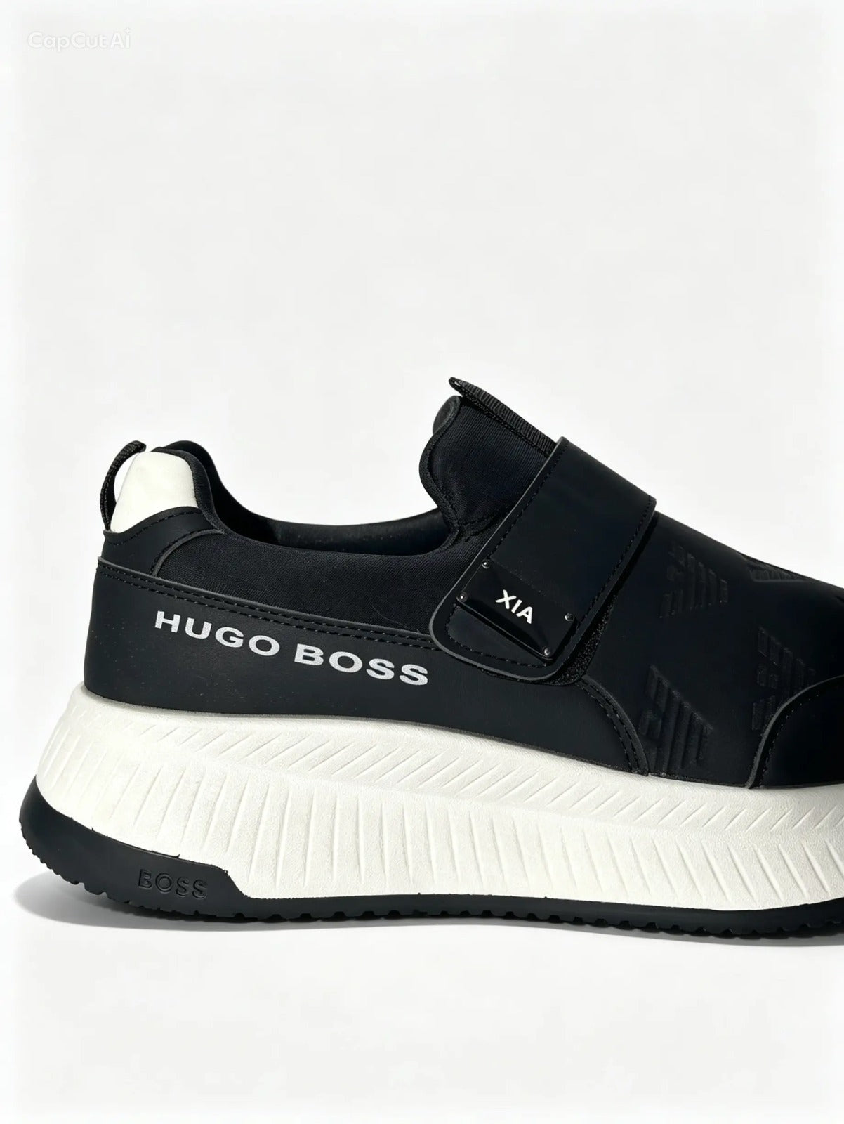 Men's Grey & Black Slip-On Sneakers - Thick Sole