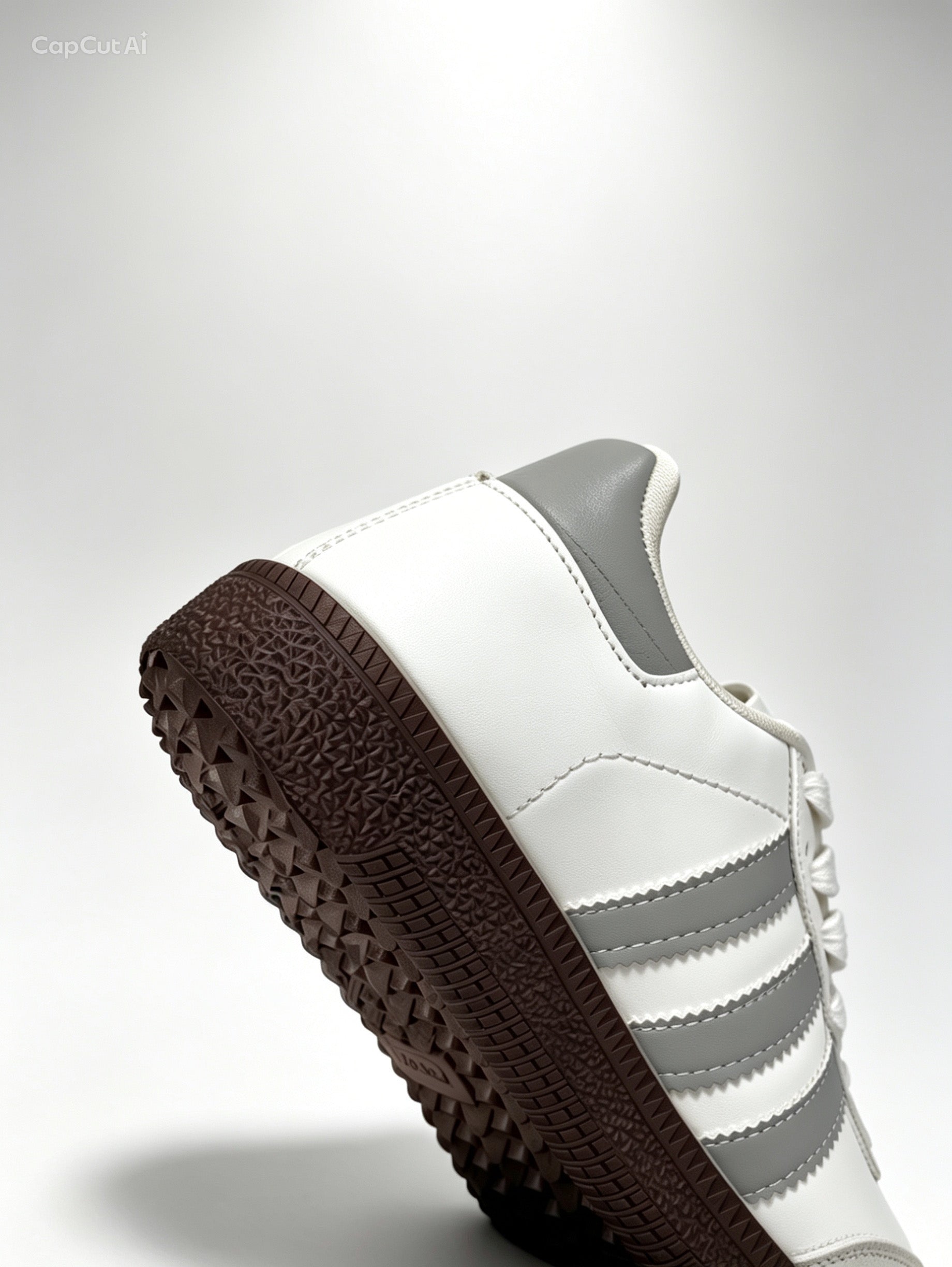 حذاء رياضي أسود ورمادي بتفاصيل بيضاء | Men's Black & Grey Sneakers - White Accents