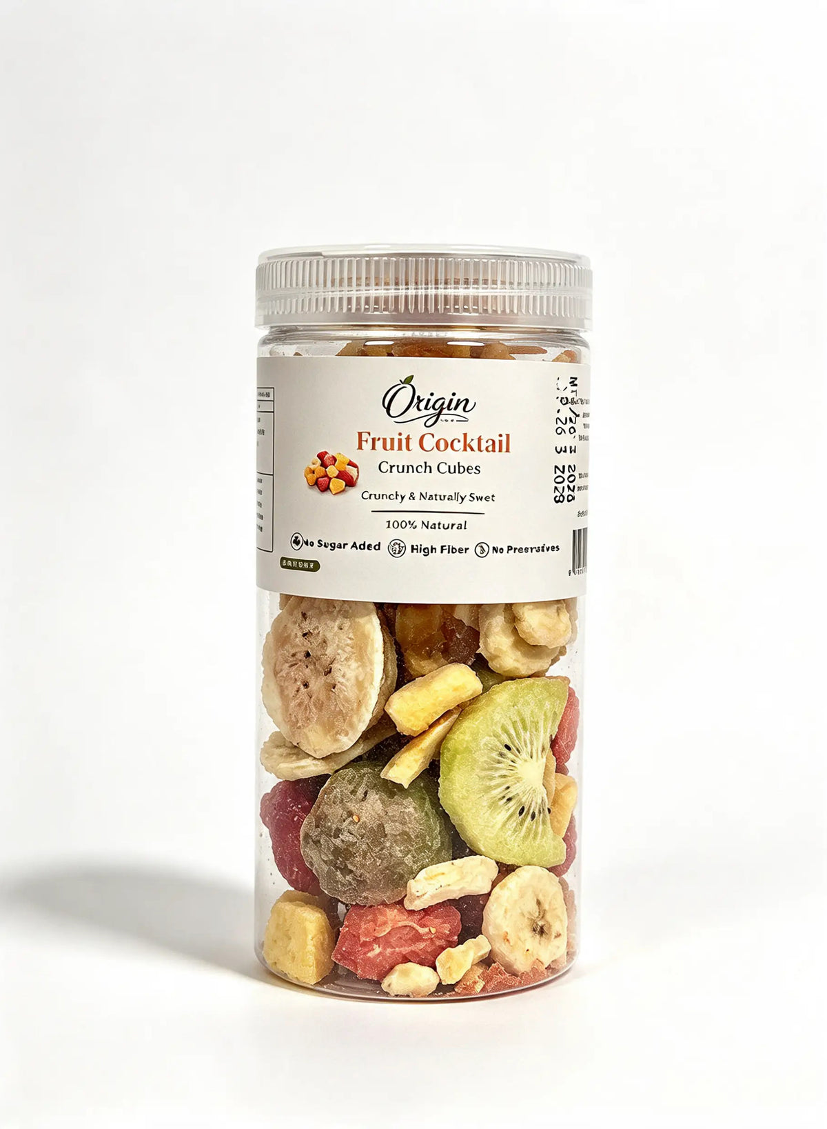 كوكتيل كرانش كيوبز مجفف بالتجميد – Origin 🍓🍌🥝�