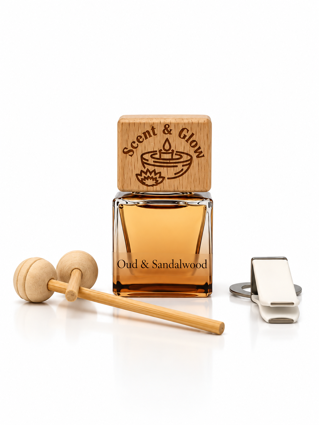 Title: شمعة معطرة بعلبة هدية – رائحة فل وياسمين، عود صندل، فراولة، ماهوجني