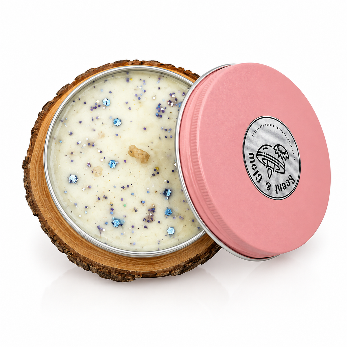 شمعة معطرة في علبة معدنية بغطاء | Scent & Glow Scented Tin Candle
