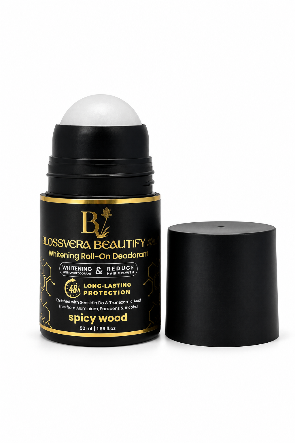مزيل عرق رول أون لتفتيح الإبط Blossvera Beautify Me - حماية 48 ساعة للرجال - 50 مل