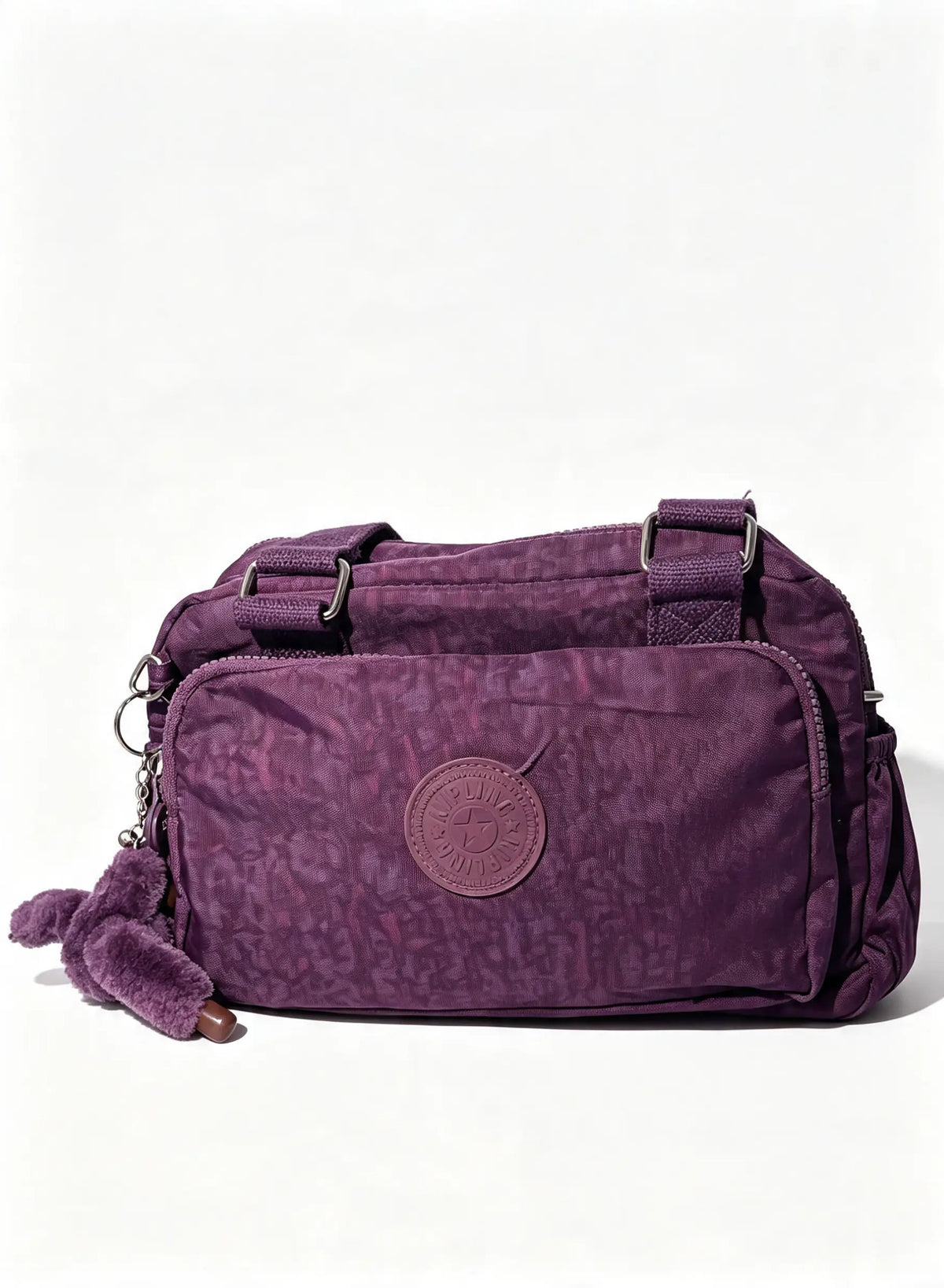 شنطة كتف بنفسجي بجيب أمامي منفصل - عملية للاستخدام اليومي | purple Bag with Front Pocket - Practical Everyday Design