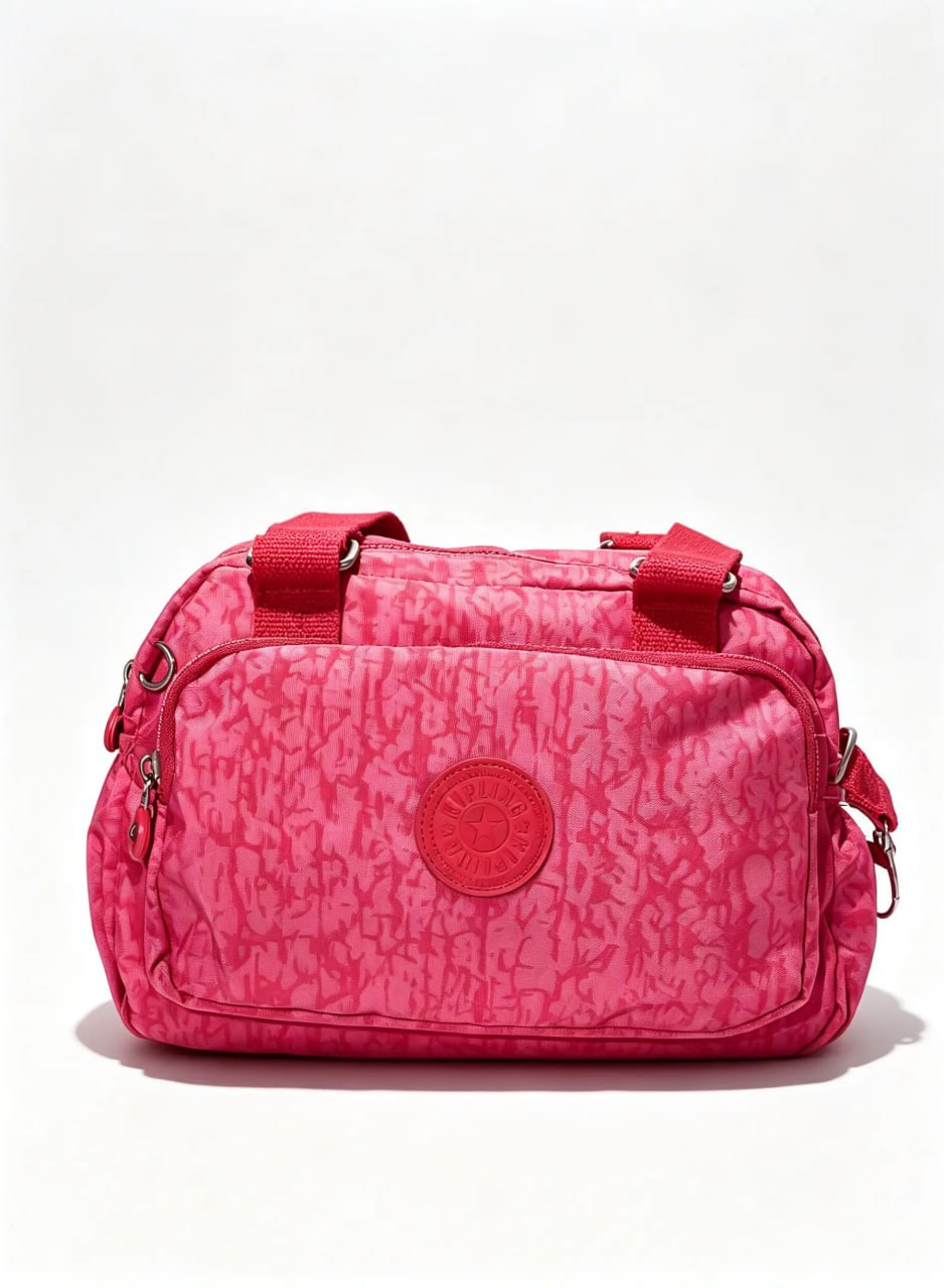 شنطة يد حريمي صغيرة أحمر بطبعة تكستشر | Small Red Textured Women's Handbag