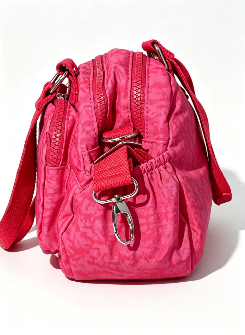 شنطة يد حريمي صغيرة أحمر بطبعة تكستشر | Small Red Textured Women's Handbag