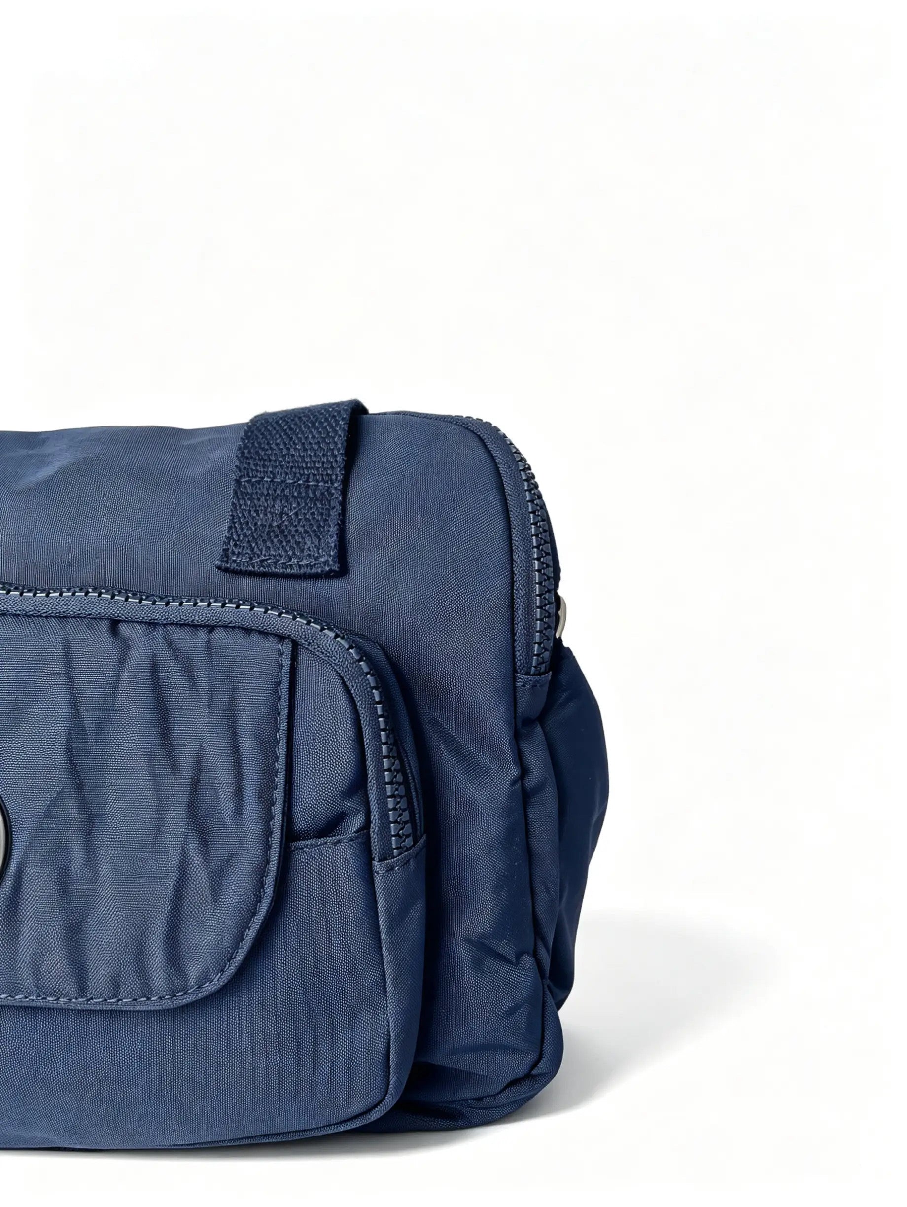 شنطة كتف كحلي بجيب أمامي منفصل - عملية للاستخدام اليومي | Navy Shoulder Bag with Front Pocket - Practical Everyday Design